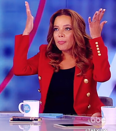 Sunny’s red double breasted blazer on The View