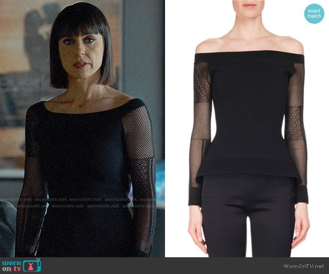 Roland Mouret Leafield Top worn by Quinn King (Constance Zimmer) on UnReal