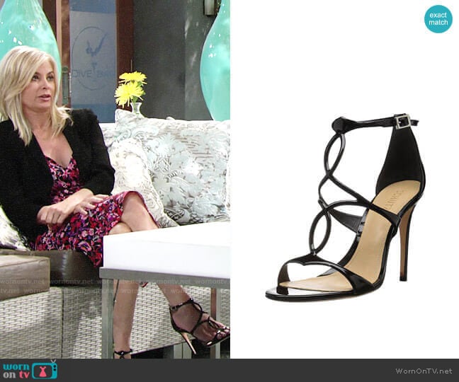 Schutz Rania Sandals worn by Ashley Abbott (Eileen Davidson) on The Young and the Restless