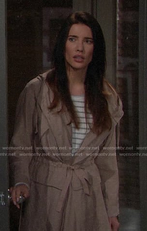 Steffy's pink parka on The Bold and the Beautiful