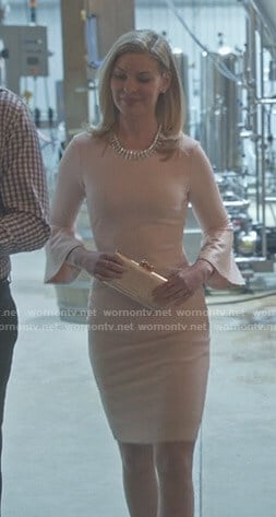 Stephanie’s pink bell sleeve dress on Good Witch