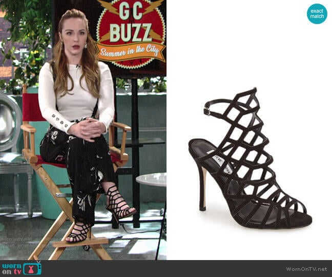 Steve Madden Slithur Sandals worn by Mariah Copeland (Camryn Grimes) on The Young and the Restless