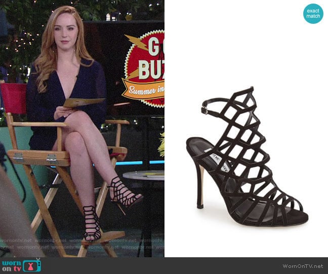 Steve Madden Slithur Sandals worn by Mariah Copeland (Camryn Grimes) on The Young and the Restless