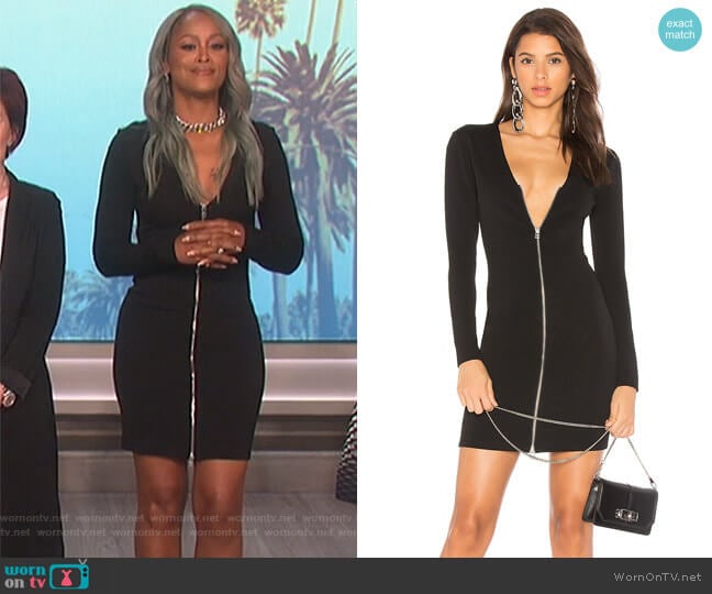 Front Zip Mini Dress by T by Alexander Wang worn by Eve on The Talk