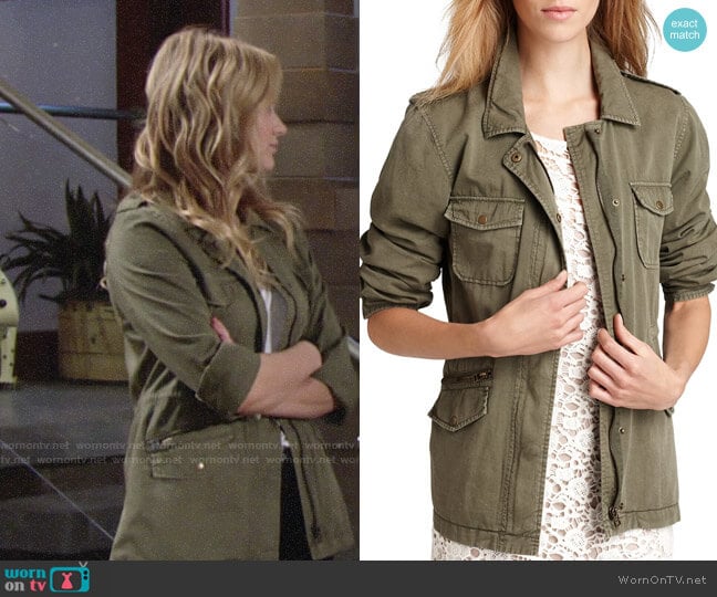 Velvet by Graham & Spencer Army Jacket worn by Summer Newman (Hunter King) on The Young and the Restless