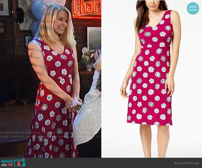 Vince Camuto Crisscross-Back A-Line Dress worn by Felicia Scorpio (Kristina Wagner) on General Hospital