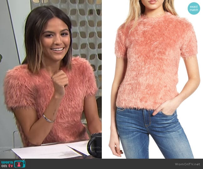 Eyelash Sweater by Woven Heart worn by Erin Lim on E! News