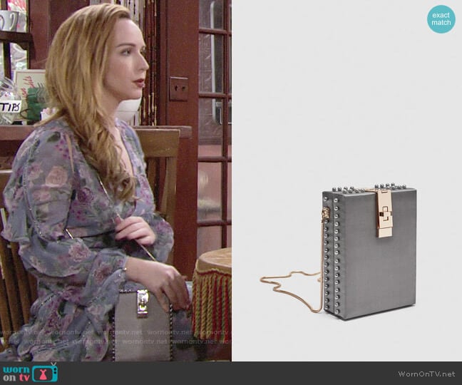 Zara Box Bag with Beads worn by Mariah Copeland (Camryn Grimes) on The Young and the Restless