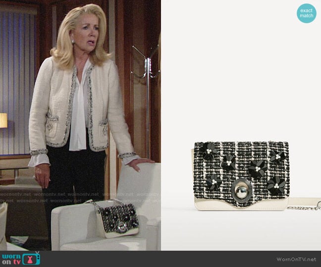 Zara Crossbody Bag with Interchangeable Flap worn by Nikki Reed Newman (Melody Thomas-Scott) on The Young and the Restless