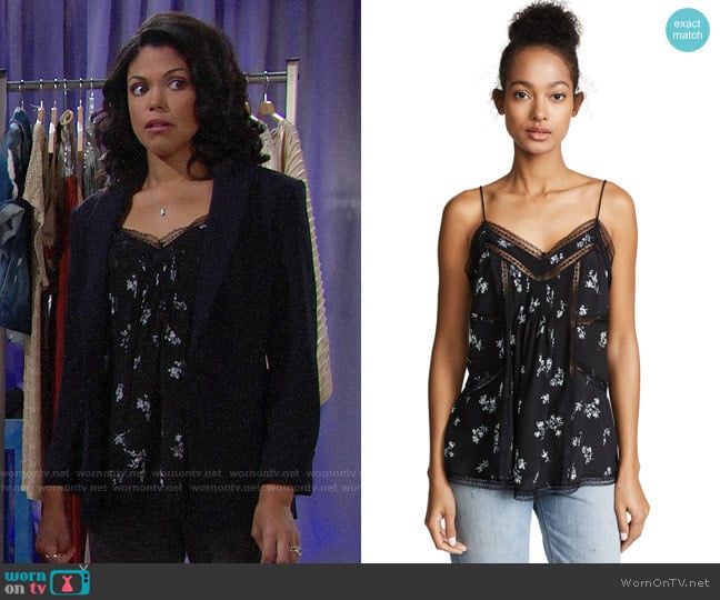 Zimmermann Pintuck Cami worn by Maya Avant (Karla Mosley) on The Bold and the Beautiful