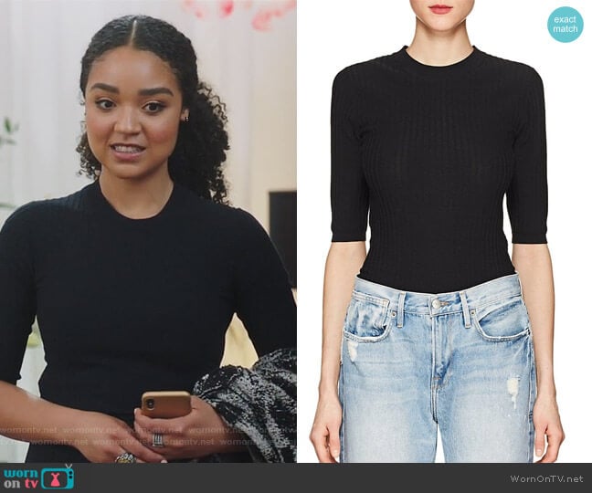 Iza Cotton-Blend Top by Acne Studios worn by Kat Edison (Aisha Dee) on The Bold Type