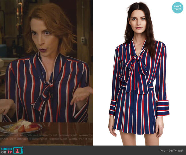 Arie Top and Scarlet Shorts by Alice + Olivia worn by Lauren (Molly Bernard) on Younger