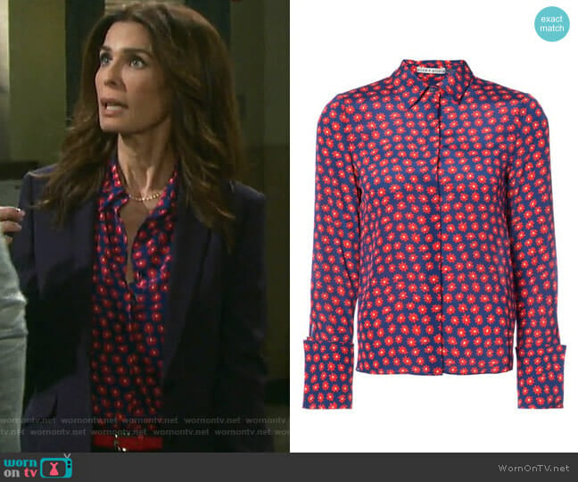 Daisy Print Shirt by Alice + Olivia worn by Hope Williams (Kristian Alfonso) on Days of our Lives