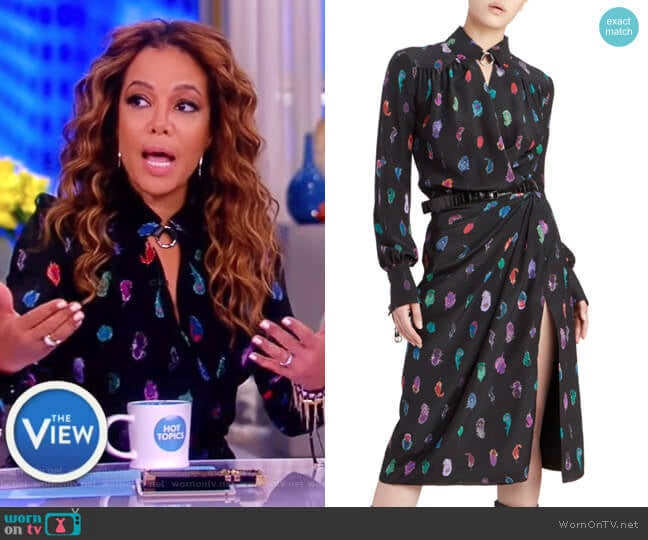 Kat Printed Silk Wrap Dress by Altuzarra worn by Sunny Hostin on The View