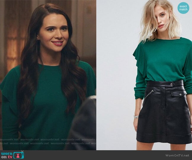 Frill Sleeve Sweater by Only at Asos worn by Jane Sloan (Katie Stevens) on The Bold Type