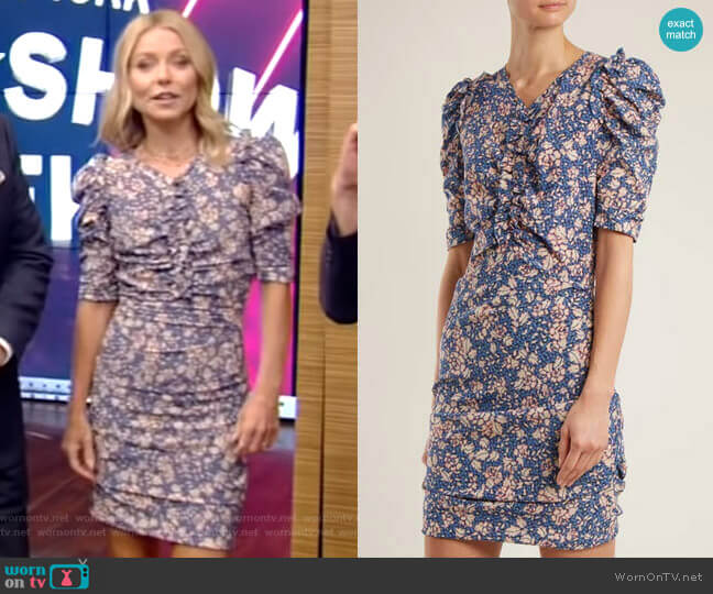 'Brizia' Dress by Isabel Marant worn by Kelly Ripa on Live with Kelly and Mark