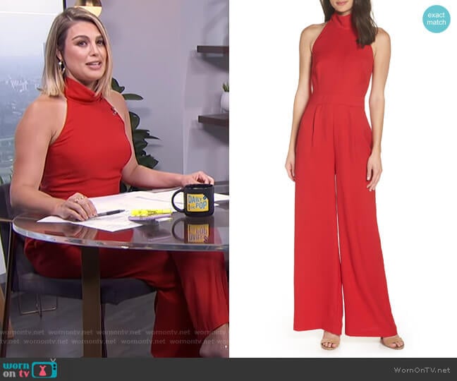 Tie Back Jumpsuit by Chelsea28 worn by Carissa Loethen Culiner on E! News