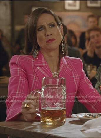 Diana’s pink plaid blazer on Younger