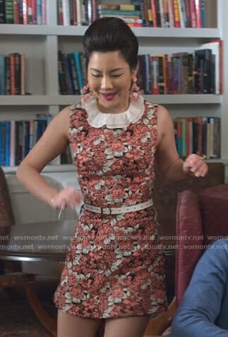 Dixie's floral print mini dress on Insatiable