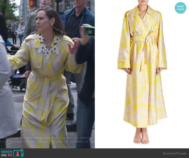 Ronchi Trench Coat by Dries Van Noten worn by Diana Trout (Miriam Shor) on Younger