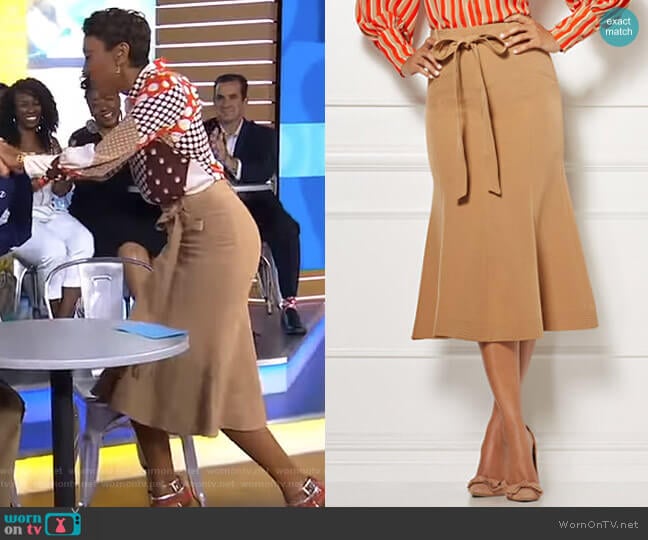 Claudine Skirt - Eva Mendes Collection by New York & Company worn by Robin Roberts on Good Morning America