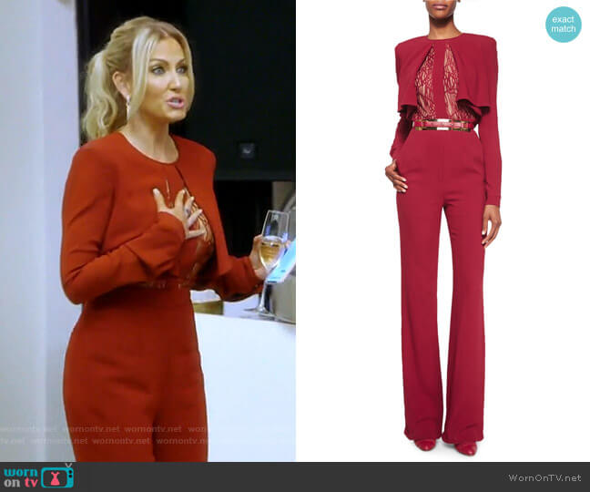 F16 60 Jumpsuit by Elie Saab worn by Stephanie Hollman on The Real Housewives of Dallas