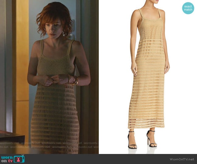 Edna Crochet Maxi Dress by Elizabeth and James worn by Kelly Anne Van Awken (Molly Burnett) on Queen of the South