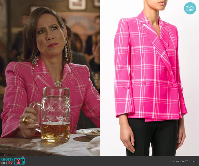 Pop Tartan Blazer by Fendi worn by Diana Trout (Miriam Shor) on Younger