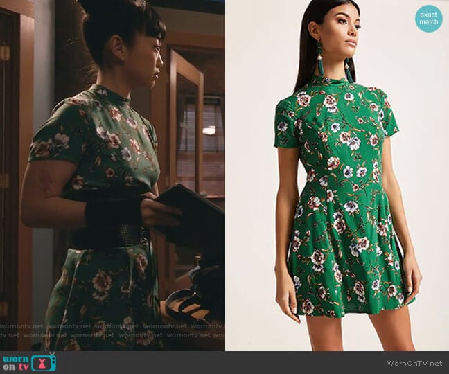 Floral Mini Dress by Forever 21 worn by Monica (Alice Lee) on Take Two