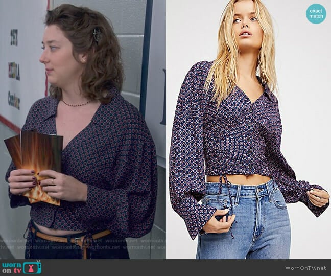 What You Need Printed Blouse by Free People worn by Nonnie Thompson (Kimmy Shields) on Insatiable