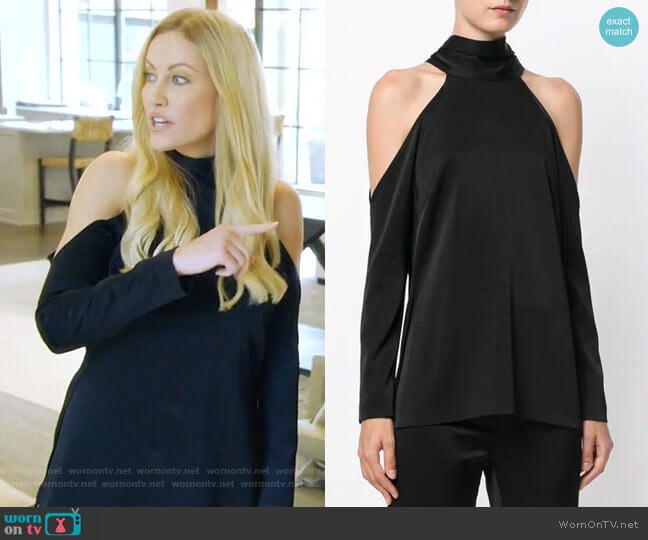 Sash Neck longsleeved Tunic by Galvan worn by Stephanie Hollman on The Real Housewives of Dallas