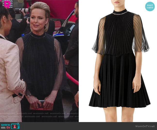 Pleated Organza Jersey Dress by Gucci worn by Jacqueline (Melora Hardin) on The Bold Type