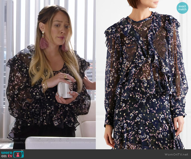 Muster Blouse by Isabel Marant worn by Kelsey Peters (Hilary Duff) on Younger