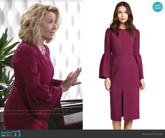 Jill Stuart Bell Sleeve Dress worn by Nikki Reed Newman (Melody Thomas-Scott) on The Young and the Restless