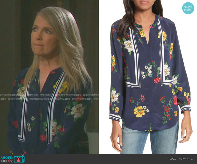 Aisa B Top by Joie worn by Jennifer Horton (Melissa Reeves) on Days of our Lives