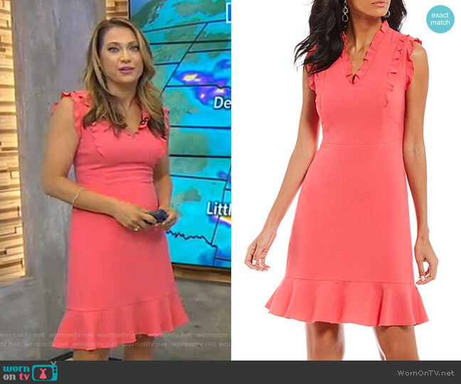 WornOnTV: Ginger’s pink ruffled dress on Good Morning America | Ginger ...