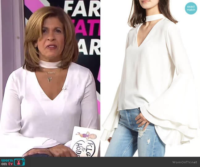 Mock-Neck Bell-Sleeve Blouse by Kendall + Kylie worn by Hoda Kotb  on Today