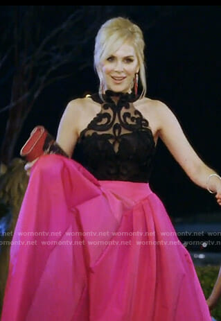 Kameron’s two-tone halter gown on The Real Housewives of Dallas