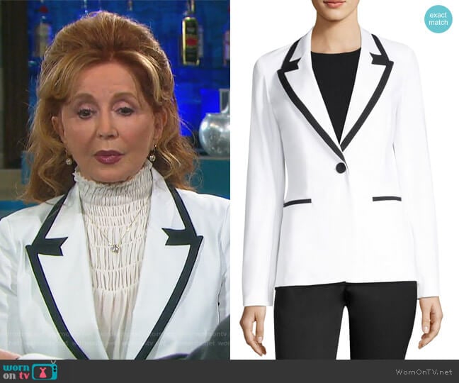 Briley Contrast Banding Blazer by Lafayette 148 New York worn by Maggie Horton (Suzanne Rogers) on Days of our Lives