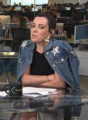 Melanie’s star embellished denim jacket on Live from E!