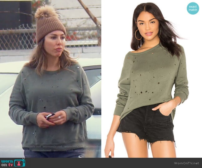 Renzo Pullover by Michael Lauren worn by Kelly Dodd on The Real Housewives of Orange County