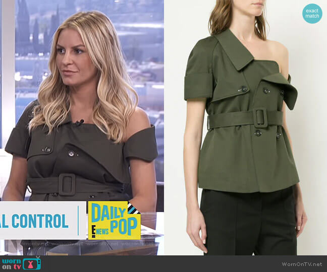 Deconstructed Trench Jacket by Monographie worn by Morgan Stewart on E! News