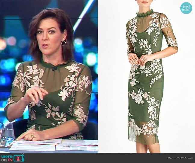 Mirabell Dress by Moss and Spy worn by Gorgi Coghlan on The Project