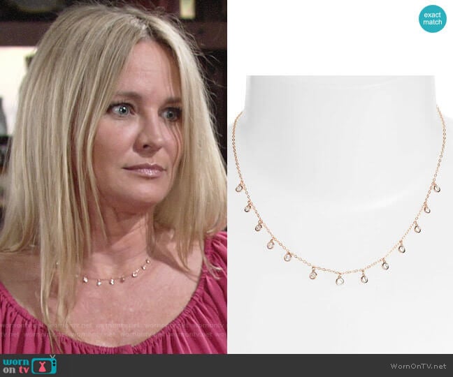 Nadri Shaker Crystal Necklace  worn by Sharon Newman (Sharon Case) on The Young and the Restless