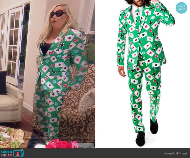 'Poker Face' Trim Fit Suit with Tie by Opposuits worn by Shannon Beador on The Real Housewives of Orange County