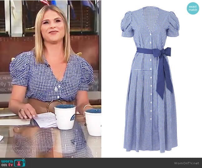 Gingham Jenna Dress by Petersyn worn by Jenna Bush Hager on Today