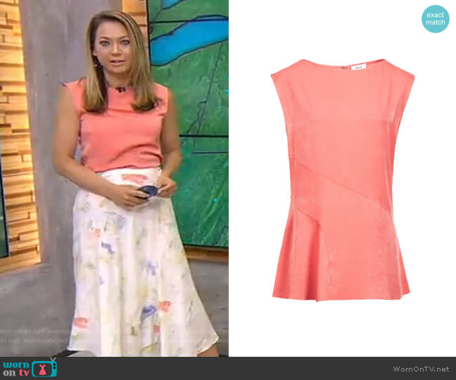 Islia Top by Reiss worn by Ginger Zee on Good Morning America