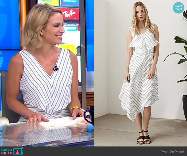 Rhoni Dress by Reiss worn by Amy Robach on Good Morning America