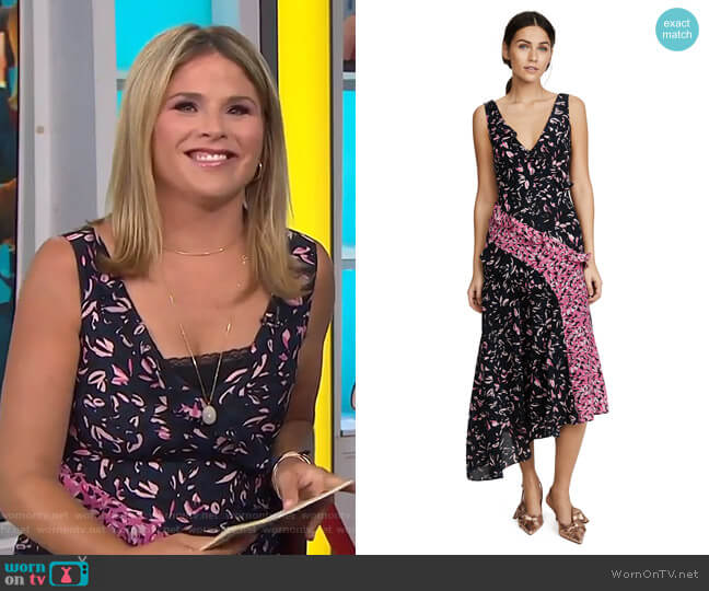 WornOnTV: Jenna's black floral dress on Today | Jenna Bush ...