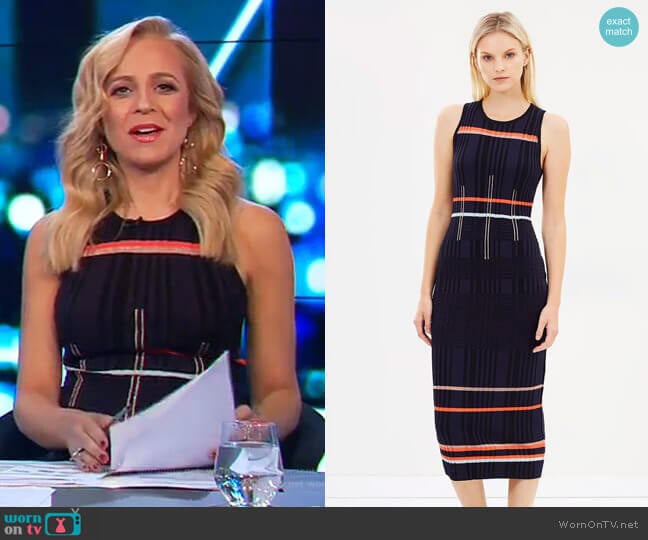 Ten Tigers Knit Dress by Sass & Bide worn by Carrie Bickmore on The Project